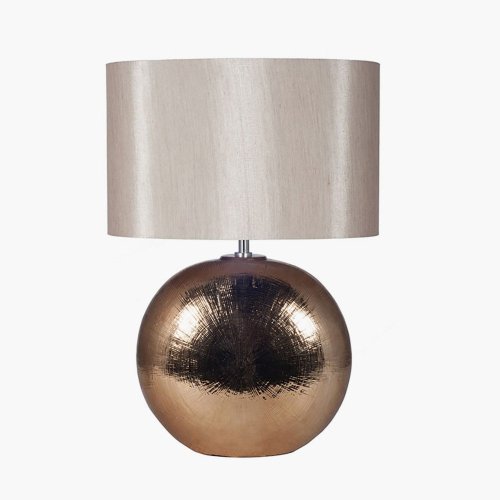 Pacific Lifestyle Alpha Textured Ceramic Table Lamp - Bronze