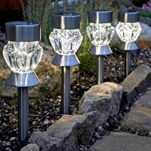 Smart Solar Crystal Stake Light 4 Pack