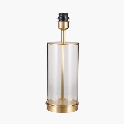 Pacific Lifestyle Westwood Clear Glass and Champagne Metal Table Lamp Base