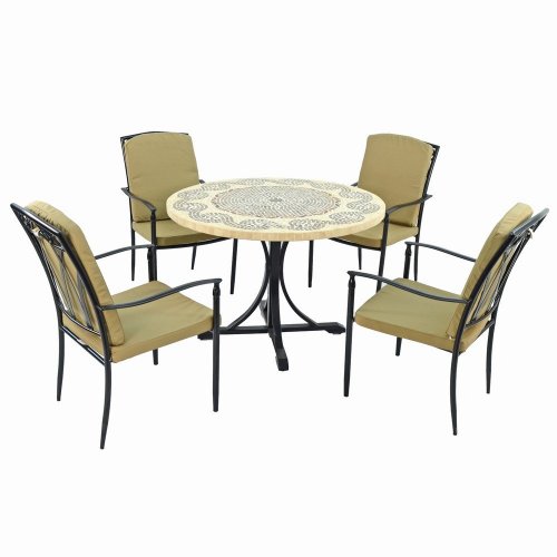 Avignon Dining Table With 4 Ascot Deluxe Chairs Set