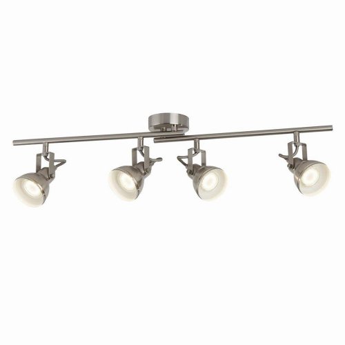 Searchlight Focus 4 Light Industrial Spotlight Bar - Satin Silver