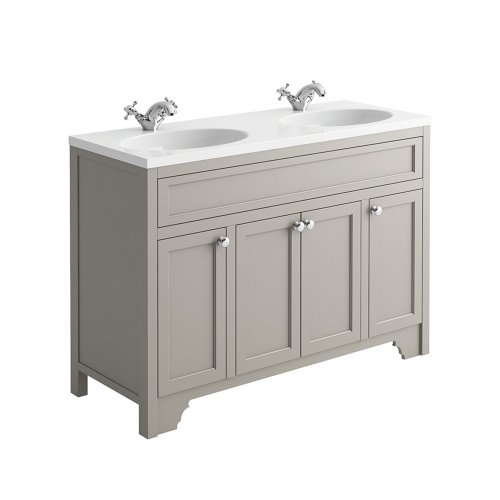 Harrogate Duchy Dovetail Grey 1200mm Vanity Unit & Double Basin
