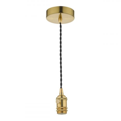 Accessory 1 Light Suspension Brass With Black Cable