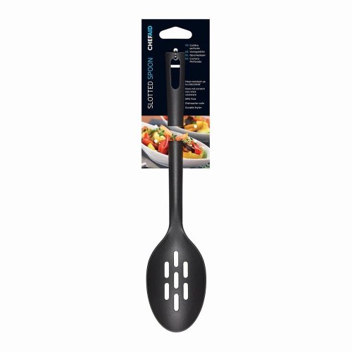 Chef Aid Black Nylon Slotted Spoon