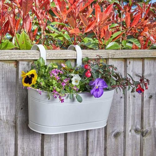 Smart Garden 12? Fence & Balcony Hanging Planter - Ivory