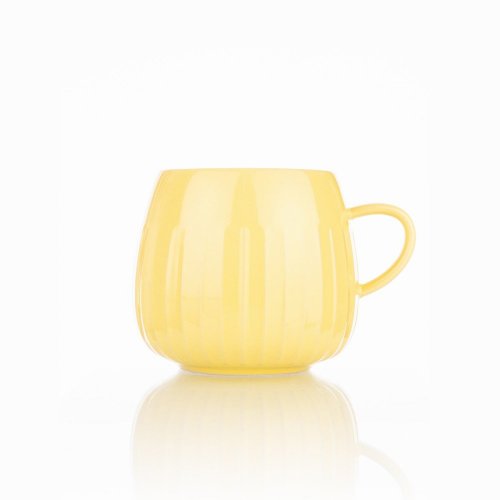 Siip Solid Colour Embossed Round Mug Yellow