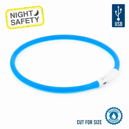 Ancol USB Flashing Band - Blue