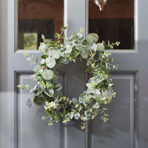 Faux Decor Eucalyptus Whirl Verde 40cm Wreath