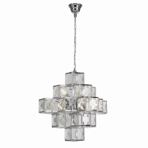 Searchlight Glacier 7 Light Ceiling Pendant - Chrome & Acrylic