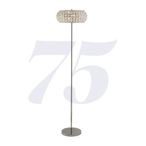 Searchlight Marilyn 3Lt Chrome Floor Lamp W Crystal Glass And Crystal Sand Diffuser