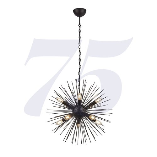 Searchlight Sputnik 10 Light Pendant Black