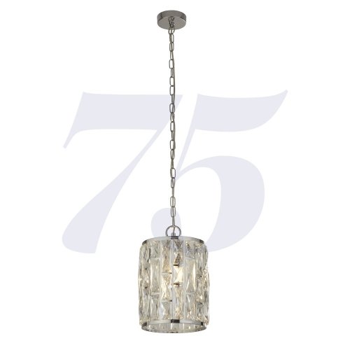 Searchlight Bijou Chrome Pendant With Crystal Glass
