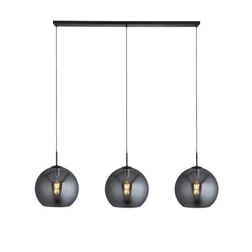 Searchlight Amsterdam 3 Light Bar Pendant Smoked Glass Black