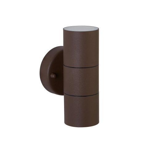 Searchlight Led Outdoor & Porch (Gu10 Led) Wall 2Lt Rust Brown