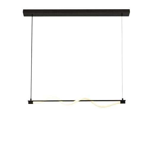 Searchlight Serpent 1Lt Led Convertible To Semi Flush Pendant, Blk Acrylic