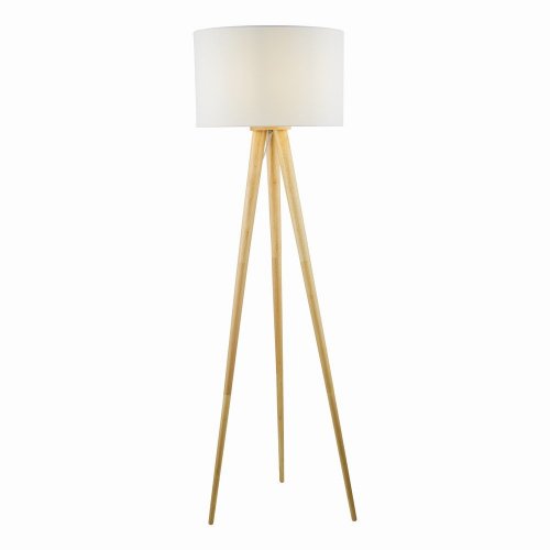 Ivor Tripod Floor Lamp Light Oak Base Only