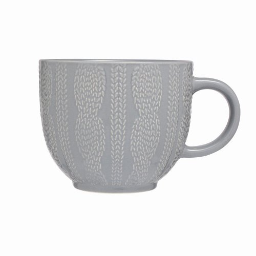 Siip Embossed Knit Mug Grey