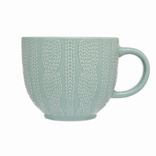 Siip Embossed Knit Mug Turquoise