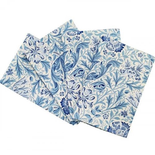 William Morris Blue Compton Cotton Napkins - 4 Pack