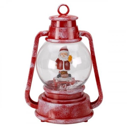 Three Kings Snowfall Santa Lamp