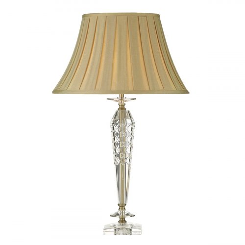 Dar Nell Table Lamp Clear Glass with Shade