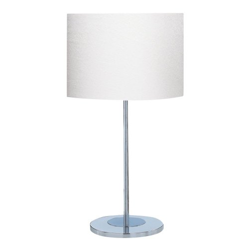 Searchlight Carter Table Lamp (Single) Chrome Base Ivory Drum Shade