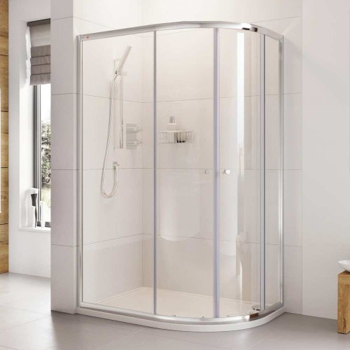 Roman Showers Haven Two Door Offset Quadrant Shower Enclosure - 1200mm X 800mm
