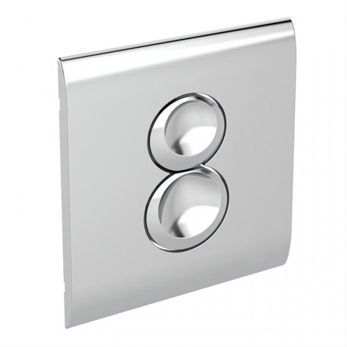 Armitage Shanks Septa Pro P4 Pneumatic Metal Dual Small Flushplate - Chrome