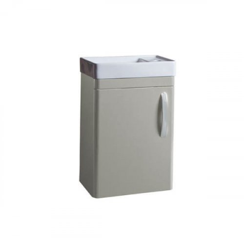 Tavistock Compass 450mm Wall Mounted Cloakroom Unit and Basin - Gloss Light Grey