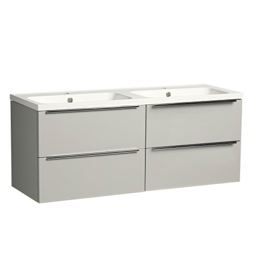 Tavistock Cadence 1200mm Wall Mounted Vanity Unit - Gloss Light Grey