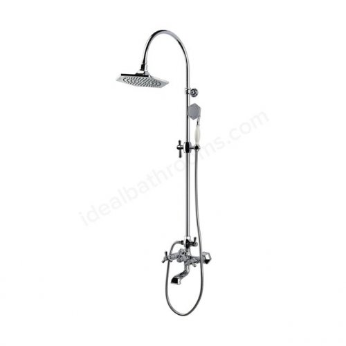 RAK Washington Exposed Thermostatic Shower Column Valve With Bath Spout And Shower Kit