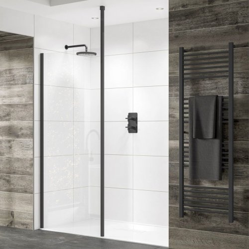 Sommer Evolve 600mm Wetroom Panel (Black Frame)