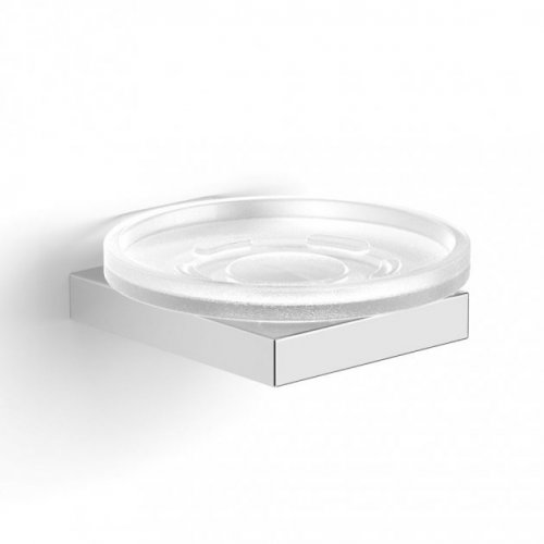 Essential Urban Square Soap Dish Holder with Glass Dish