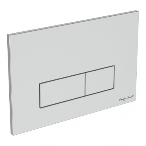 Armitage Shanks Oleas P2 Pneumatic Dual Flushplate - Brushed Chrome