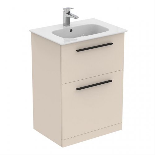 Ideal Standard i.life A Floorstanding 60cm 2 Drawer Matt Sandy Beige Vanity Unit