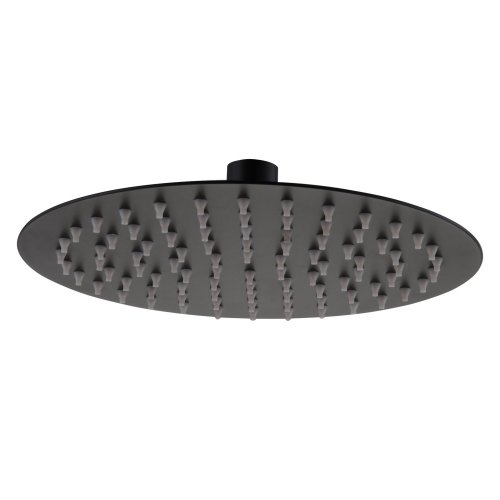 RAK 250mm Black Ultra Slim Air Induction Round Shower Head