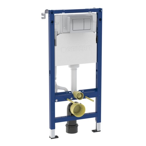 Geberit Alpha 1120mm Wall Hung Cistern Frame & Alpha01 Square Flush Plate