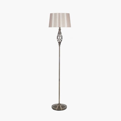 Pacific Lifestyle Jenna Metal Twist Detail Floor Lamp - Antique Brass