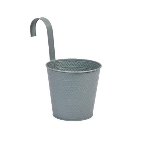 Smart Garden 6in Fence & Balcony Hanging Pot  - Aztec - Slate