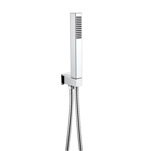 RAK Chrome Square Shower Handset With Hose And Bracket