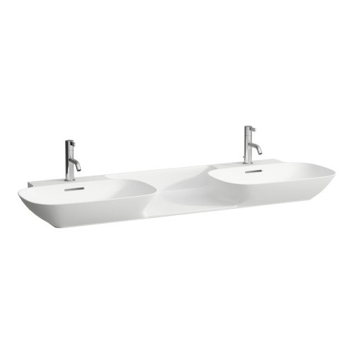 Laufen Ino Matt White 1420 x 450mm Double Basin without Overflow - One Tap Hole