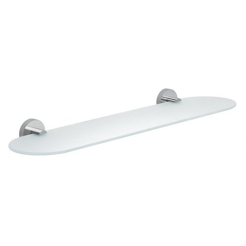 Origins Living 600mm Eros Glass Shelf - Chrome