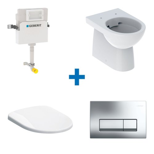 Geberit Duofix Delta/Selnova Back-to-Wall WC Pack