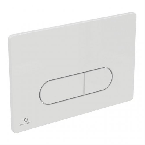 Ideal Standard Oleas M1 White Mechanical Dual Flushplate