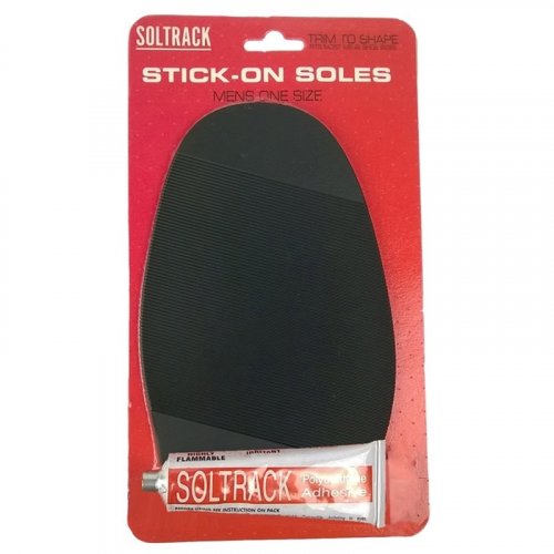 Soltrack DIY Rubber Stick On Soles, Gents Black