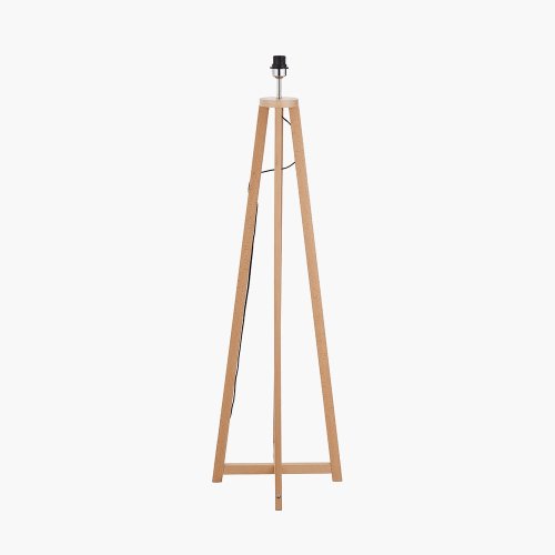 Pacific Lifestyle Whitby Wood Tapered 4 Post Floor Lamp Base - Natural