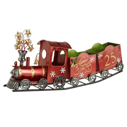 Christmas Metal Train Merry Christmas Large Length 78cm- Heaven Sends