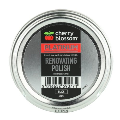 Cherry Blossom Platinum Renovating Shoe Polish 40g - Black