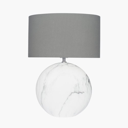 Pacific Lifestyle Crestola Large Marble Effect Ceramic Table Lamp