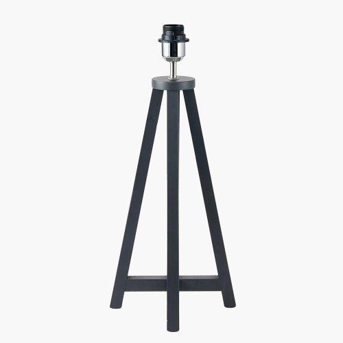 Pacific Lifestyle Whitby Wood Tapered 4 Post Table Lamp Base - Matt Black